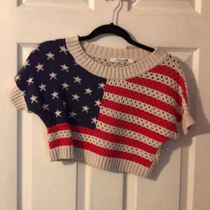 American Flag crop top. Size small!